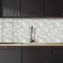 Parelmoerglans - Wit - Schelp keuken achterwand 2 middel 871 -sfeer1