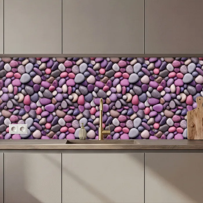 Kiezels - Paars - Roze keuken achterwand 2 middel 871 zz_3dshopping
