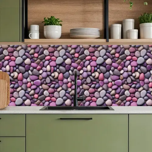 Kiezels - Paars - Roze keuken achterwand 2 middel 871 -sfeer3