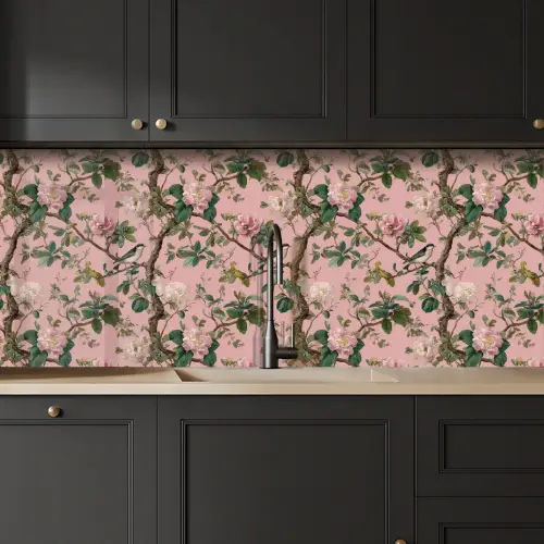 Pioenrozen - Botanisch - Vogel keuken achterwand 2 middel 871 -sfeer1