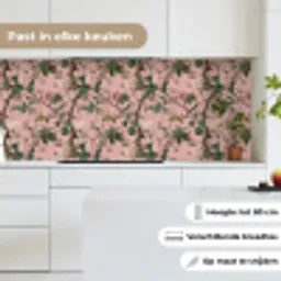 Pioenrozen - Botanisch - Vogel keuken achterwand 2 middel 871 -sfeer4_NL