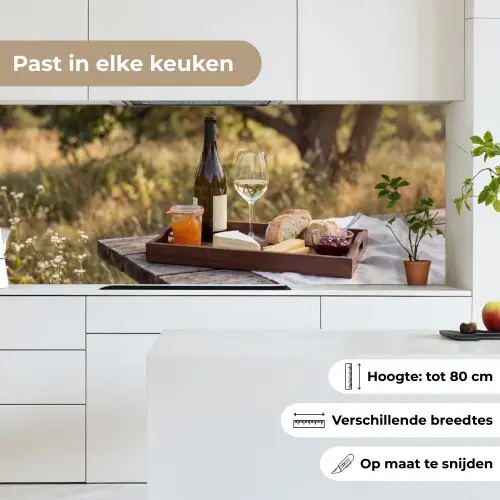 Picknick - Wijn - Kaasplankje keuken achterwand 2 middel -sfeer4_NL