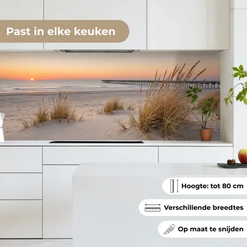 Pier - Zonsondergang - Strand keuken achterwand 2 middel -sfeer4_NL