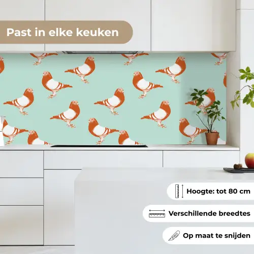 Duif - Vogel - Patroon keuken achterwand 2 middel 871 -sfeer4_NL