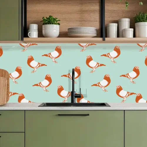 Duif - Vogel - Patroon keuken achterwand 2 middel 871 -sfeer3