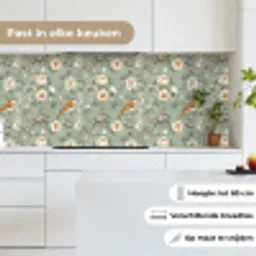 Roze - Vogels - Kleurrijk keuken achterwand 2 middel 871 -sfeer4_NL
