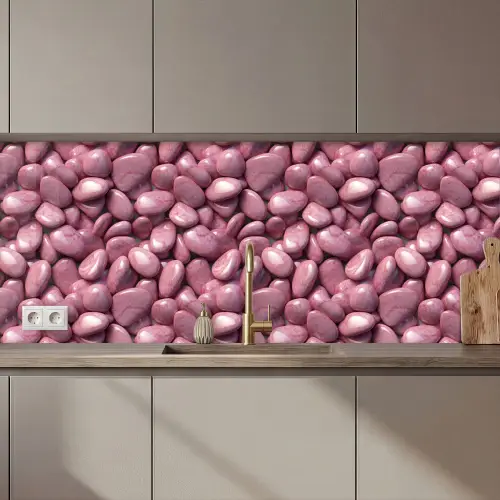 Roze - Glanzende - Stenen keuken achterwand 2 middel 871 zz_3dshopping