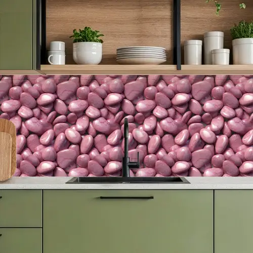 Roze - Glanzende - Stenen keuken achterwand 2 middel 871 -sfeer3