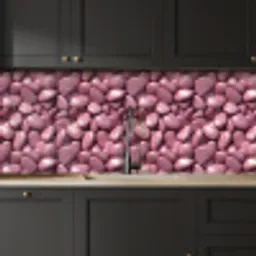 Roze - Glanzende - Stenen keuken achterwand 2 middel 871 -sfeer1