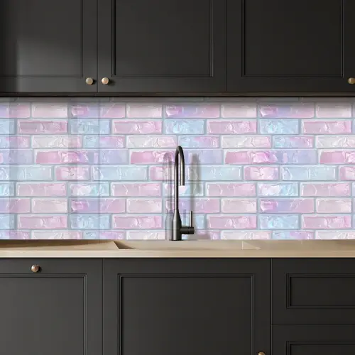 Roze - Parel - Glans - Muur keuken achterwand 2 middel 871 -sfeer1