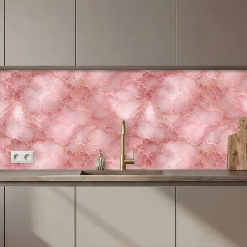 Roze - Kwarts - Goud - Marmer keuken achterwand 2 middel 871 zz_3dshopping