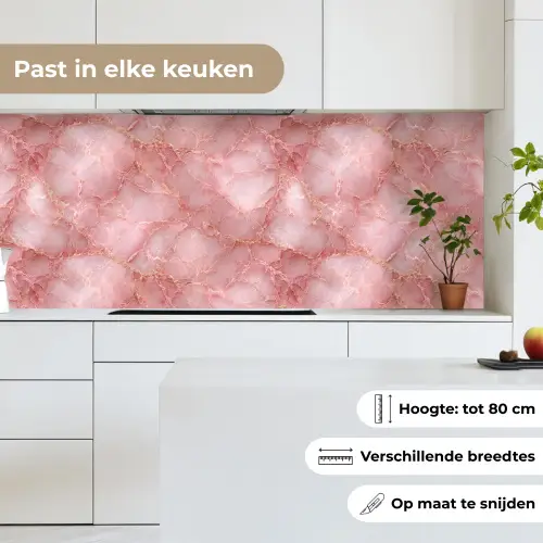 Roze - Kwarts - Goud - Marmer keuken achterwand 2 middel 871 -sfeer4_NL
