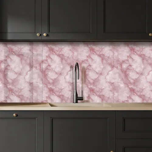 Roze - Kwartsmarmer - Aders keuken achterwand 2 middel 871 -sfeer1