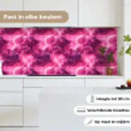 Roze - Onweer - Wolken keuken achterwand 2 middel 871 -sfeer4_NL