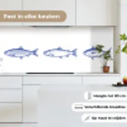 Vissen - Blauw - Wit keuken achterwand 2 middel -sfeer4_NL