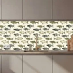 Vissen - Klassiek - Groen keuken achterwand 2 middel 871 zz_3dshopping