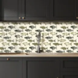 Vissen - Klassiek - Groen keuken achterwand 2 middel 871 -sfeer1