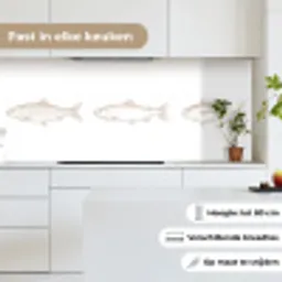 Vissen - Wit - Beige keuken achterwand 2 middel -sfeer4_NL