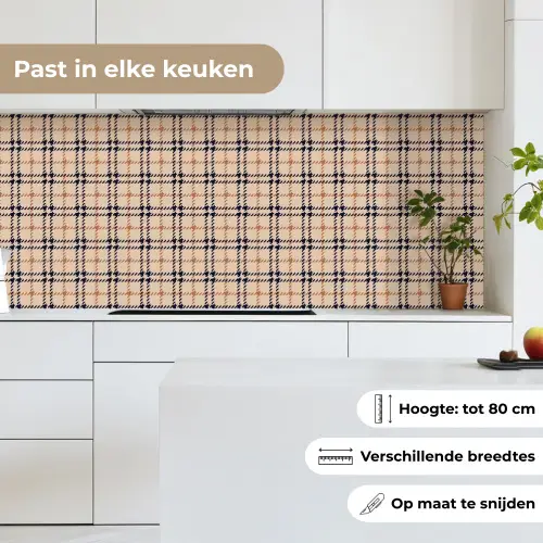 Plaid - Patroon - Beige - Zwart keuken achterwand 2 middel 871 -sfeer4_NL