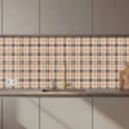 Plaid - Patroon - Beige - Zwart keuken achterwand 2 middel 871 zz_3dshopping