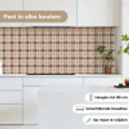 Plaid - Patroon - Beige - Zwart keuken achterwand 2 middel 871 -sfeer4_NL