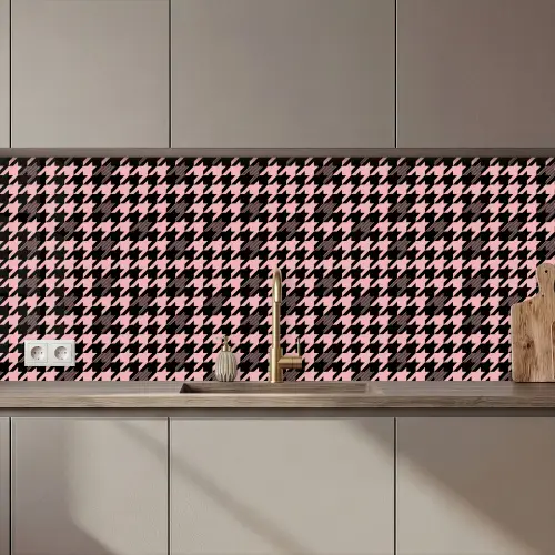 Plaid - Patroon - Zwart - Roze keuken achterwand 2 middel 871 zz_3dshopping