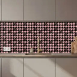 Plaid - Patroon - Zwart - Roze keuken achterwand 2 middel 871 zz_3dshopping