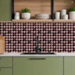 Plaid - Patroon - Zwart - Roze keuken achterwand 2 middel 871 -sfeer3
