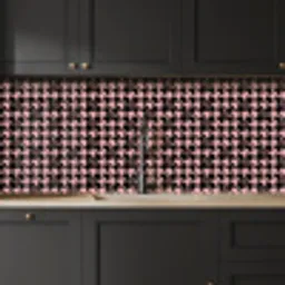 Plaid - Patroon - Zwart - Roze keuken achterwand 2 middel 871 -sfeer1