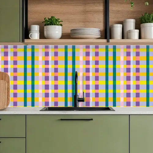 Ruit - Patroon - Kleurrijk keuken achterwand 2 middel 871 -sfeer3