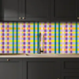 Ruit - Patroon - Kleurrijk keuken achterwand 2 middel 871 -sfeer1