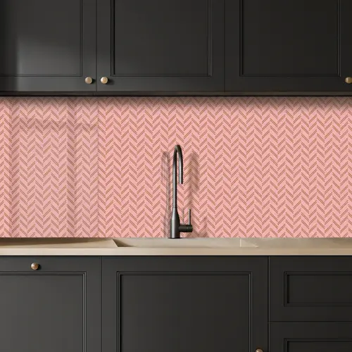 Plaid - Patroon - Visgraad - Roze keuken achterwand 2 middel 871 -sfeer1