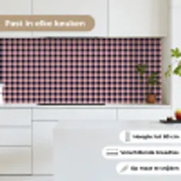 Plaid - Patroon - Roze - Zwart keuken achterwand 2 middel 871 -sfeer4_NL