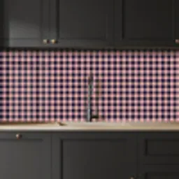 Plaid - Patroon - Roze - Zwart keuken achterwand 2 middel 871 -sfeer1