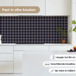 Plaid - Patroon - Ruit - Blauw keuken achterwand 2 middel 871 -sfeer4_NL
