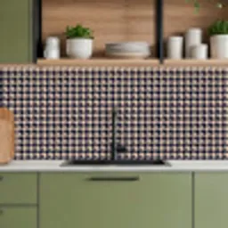 Plaid - Patroon - Ruit - Donkerblauw keuken achterwand 2 middel 871 -sfeer3