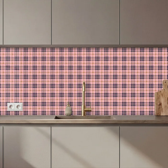 Plaid - Patroon - Schotse - Roze keuken achterwand 2 middel 871 zz_3dshopping