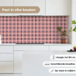 Plaid - Patroon - Schotse - Roze keuken achterwand 2 middel 871 -sfeer4_NL