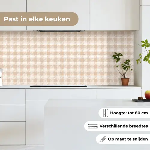 Plaid - Patroon - Vierkant - Beige keuken achterwand 2 middel 871 -sfeer4_NL