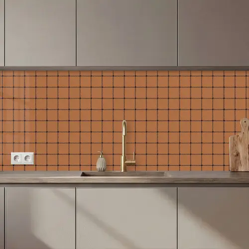 Plaid - Patroon - Vierkant - Bruin keuken achterwand 2 middel 871 zz_3dshopping