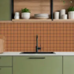 Plaid - Patroon - Vierkant - Bruin keuken achterwand 2 middel 871 -sfeer3