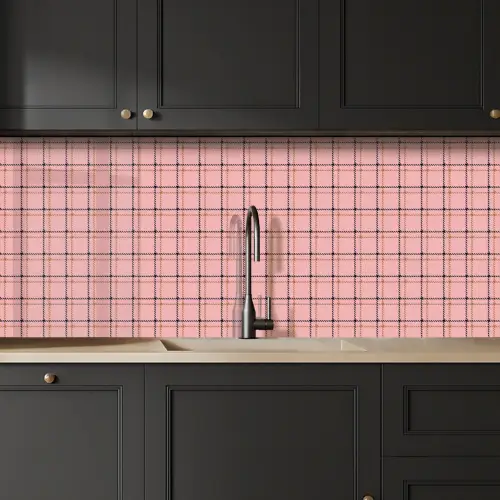 Plaid - Patroon - Gestreept - Roze keuken achterwand 2 middel 871 -sfeer1