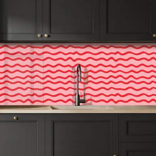 Speels - Patroon - Rood keuken achterwand 2 middel 871 -sfeer1