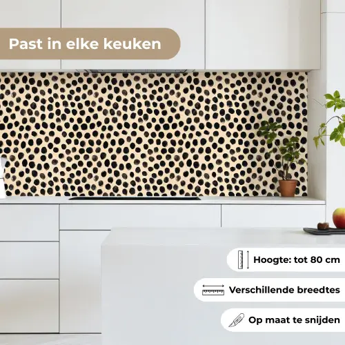 Stippen - Patroon - Zwart keuken achterwand 2 middel 871 -sfeer4_NL