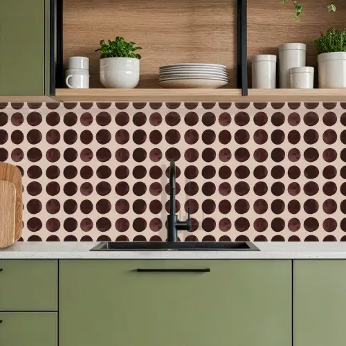 Stippen - Patroon - Bruin keuken achterwand 2 middel 871 -sfeer3