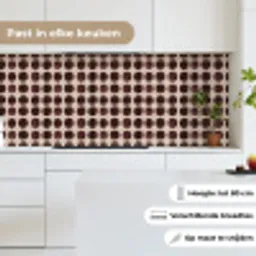 Stippen - Patroon - Bruin keuken achterwand 2 middel 871 -sfeer4_NL