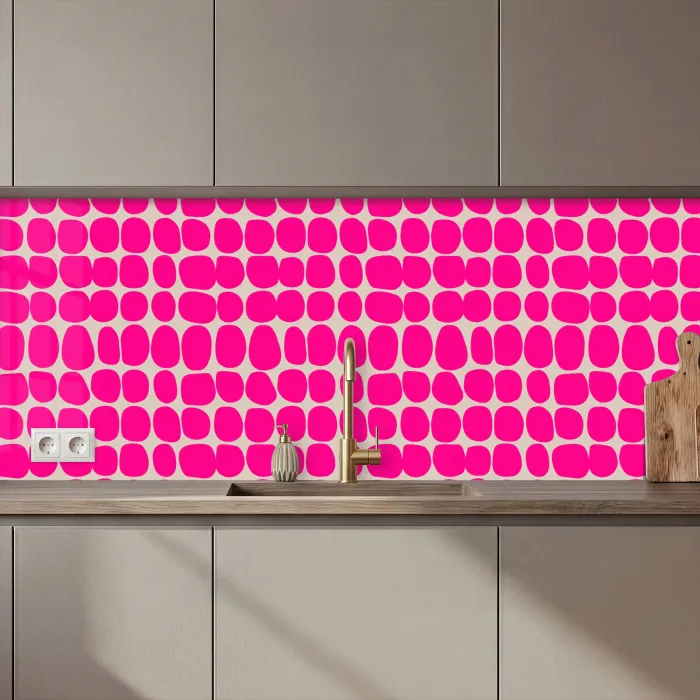 Stippen - Patroon - Roze keuken achterwand 2 middel 871 zz_3dshopping