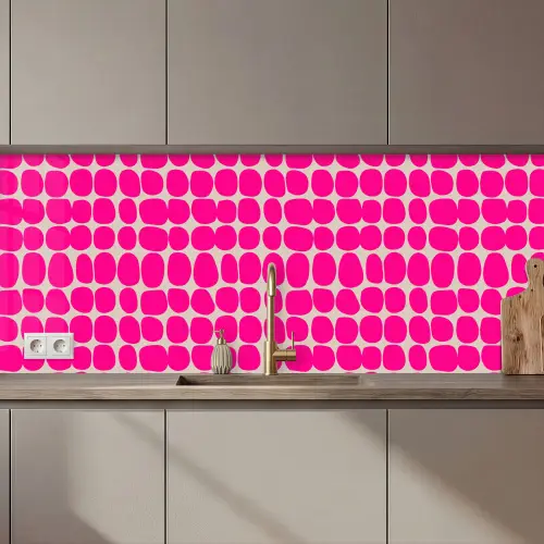 Stippen - Patroon - Roze keuken achterwand 2 middel 871 zz_3dshopping