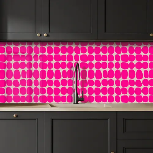 Stippen - Patroon - Roze keuken achterwand 2 middel 871 -sfeer1