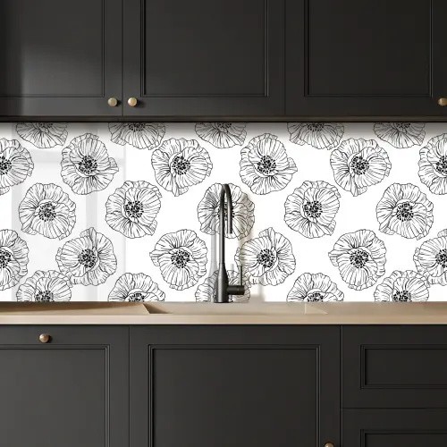 Klaproos - Bloemen - Design keuken achterwand 2 middel 871 -sfeer1